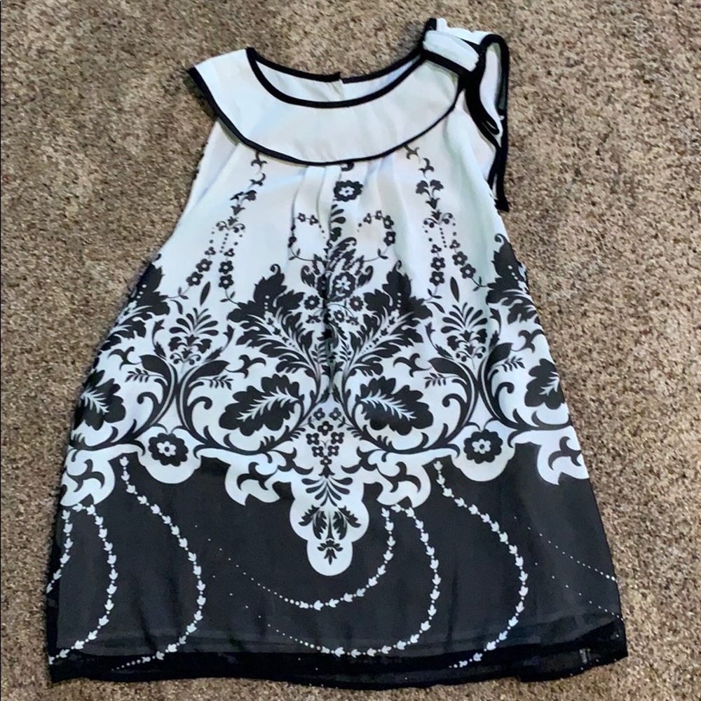Black & White Business Casual Top